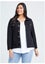 Virtuelle black stretch denim jacket, size 22. Carousel 1