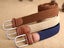 Elastic Braided Belt, Stretch Woven Belt - Blue Carousel 3