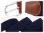 Elastic Braided Belt, Stretch Woven Belt - Blue Carousel 6