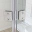 Della Francesca 180 Degree Stainless Steel Glass To Shower Door Hinge In White Carousel 3