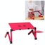 Foldable Laptop Stand With Fans & Mouse Pad Aluminum Red Carousel 1