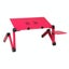 Foldable Laptop Stand With Fans & Mouse Pad Aluminum Red Carousel 6