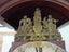 ORNATE DUTCH STYLE BRASS/WOOD WALL CLOCK. 8 DAY. Carousel 4