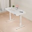 ErgoLift Single Motor Sit Stand Desk with Drawer White 1.2m Carousel 1