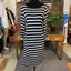 Chic black & white striped midi dress – Velvet by Graham & Spencer – Size M Carousel 1