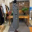 Chic black & white striped midi dress – Velvet by Graham & Spencer – Size M Carousel 4