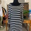 Chic black & white striped midi dress – Velvet by Graham & Spencer – Size M Carousel 5