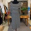 Chic black & white striped midi dress – Velvet by Graham & Spencer – Size M Carousel 6
