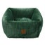 Charlie's Ascher Plush Corduroy Square Dog Bed Eden Green - Small Carousel 1