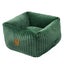 Charlie's Ascher Plush Corduroy Square Dog Bed Eden Green - Small Carousel 4