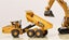 Die-cast Digger Excavator + Dump truck, 1:50, Metal Huina 1611 Carousel 10