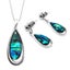 BBJ1237S Paua Pendant and Earrings Set Silvertone Boxed Carousel 1