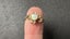 Vintage Genuine Milk Opal 18kt HGE High Grade Electroplate Ring - Lot E837 Carousel 1