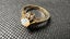 Vintage Genuine Milk Opal 18kt HGE High Grade Electroplate Ring - Lot E837 Carousel 2