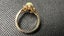 Vintage Genuine Milk Opal 18kt HGE High Grade Electroplate Ring - Lot E837 Carousel 3