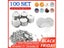 100Set Blank Badge Pin Button Maker Parts Supplies 25-58mm For Punch Press DIY Carousel 9