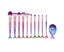 Makeup Brushes Set 11pcs Makeup Brush Cosmetic Brushes Eyeshadow Eyeliner Blu Carousel 2