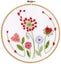 Vervaco Embroidery kit with ring Flowers Carousel 1