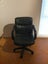 Large green leather comfortable office chair on wheels Carousel 1