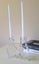 +++ GLASS (2) CANDLE HOLDERS +++ Carousel 6