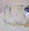 +++ GLASS (2) CANDLE HOLDERS +++ Carousel 7