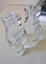 +++ GLASS (2) CANDLE HOLDERS +++ Carousel 9