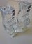 +++ GLASS (2) CANDLE HOLDERS +++ Carousel 10