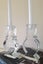 +++ GLASS (2) CANDLE HOLDERS +++ Carousel 1