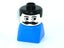 ®™DUPLO - Figure Brick, Male on Blue Base, Black Hair, Moustache ~Retired 1990~ Carousel 3