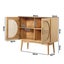 Sideboard Cabinet Buffet Rattan Furniture Cupboard Hallway Shelf Wood Carousel 3