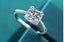 PT950 Platinum 1CT Moissanite Brilliant Diamond Ring Resizable Carousel 1