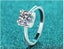 PT950 Platinum 1CT Moissanite Brilliant Diamond Ring Resizable Carousel 2