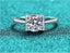 PT950 Platinum 1CT Moissanite Brilliant Diamond Ring Resizable Carousel 3