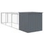 Chicken Cage With Run Anthracite 110x405x110 Cm Galvanised Steel Tonkbnk Carousel 5