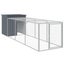 Chicken Cage With Run Anthracite 110x405x110 Cm Galvanised Steel Tonkbnk Carousel 8