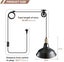 Plug in Pendant Light Industrial Pulley Pendant Lamp E27 Vintage Hanging Light Carousel 2