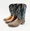 SALE Mens Sz UK 11 or 45 Western Vintage Cowboy PU Leather Outback Boots Slip On Carousel 2