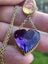 Antique 9CT Gold Amethyst Heart Necklace W/ Citrine Carousel 1