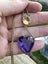 Antique 9CT Gold Amethyst Heart Necklace W/ Citrine Carousel 16