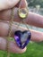 Antique 9CT Gold Amethyst Heart Necklace W/ Citrine Carousel 3