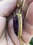 Antique 9CT Gold Amethyst Heart Necklace W/ Citrine Carousel 14