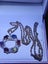 Genuine rare sapphire, garnet, peridot & sapphire 14kt gdp pendant & chain Carousel 6
