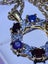 Genuine rare sapphire, garnet, peridot & sapphire 14kt gdp pendant & chain Carousel 7