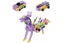 Collision Dinosaur Car Toy attractive Cars Transform into Dinosaurs -Purple Carousel 1