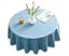 Waterproof microfiber tablecloths, round tablecloths for outdoor and interior Carousel 1