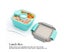 2-Layer Bento Lunch Box Leakproof Food Container Microwave Oven Safe(Green 1. Carousel 5