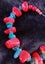 Genuine Red & pink coral, appetite & blue silicate bracelet Carousel 4