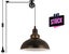 Plug in Pendant Light Industrial Pulley Pendant Lamp E27 Vintage Hanging Light Carousel 1