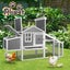 Chicken Coop Rabbit Hutch Large Wooden House Run Hatch Box Open Roof Carousel 7