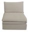 Calais 1 Seater Armless Slip Cover Seat - Oatmeal Carousel 1